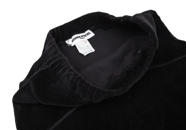 ソニアリキエルSONIA RYKIEL コットンナイロンベロアセットアップ 黒M・2 K-103436_014