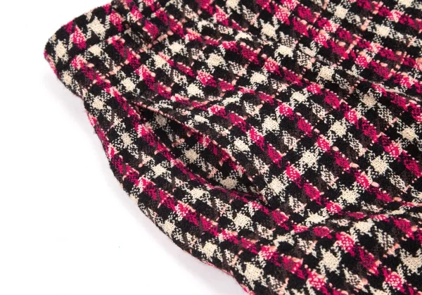 ソニアリキエルSONIA RYKIEL ツイードチェックパンツ 黒オフピンク38 K-103438_003
