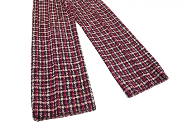 ソニアリキエルSONIA RYKIEL ツイードチェックパンツ 黒オフピンク38 K-103438_006