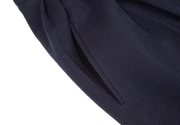 ソニアリキエルSONIA RYKIEL ウールロゴ金ボタンサイドジップテーパードパンツ 紺38 K-103443_003