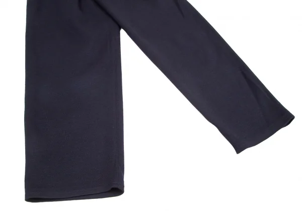 ソニアリキエルSONIA RYKIEL ウールロゴ金ボタンサイドジップテーパードパンツ 紺38 K-103443_006