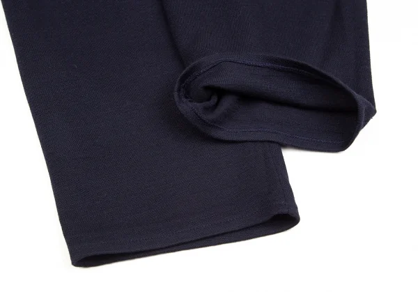 ソニアリキエルSONIA RYKIEL ウールロゴ金ボタンサイドジップテーパードパンツ 紺38 K-103443_007