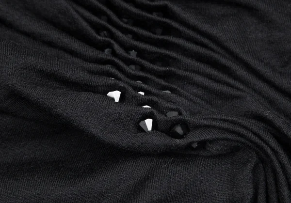 イッセイミヤケ フェットISSEY MIYAKE FETE ビーズ装飾変形タンクトップ 黒2 K-103444_007