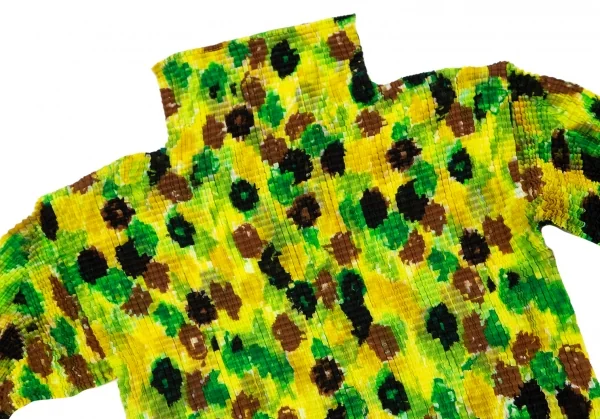 ISSEY MIYAKE Pleats Flower Printed High Neck Top K-103451_003