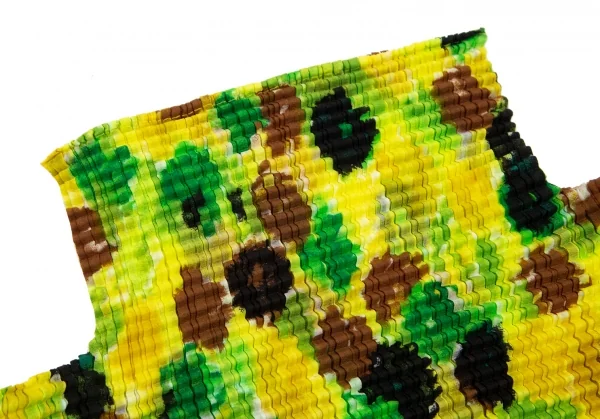 ISSEY MIYAKE Pleats Flower Printed High Neck Top K-103451_004