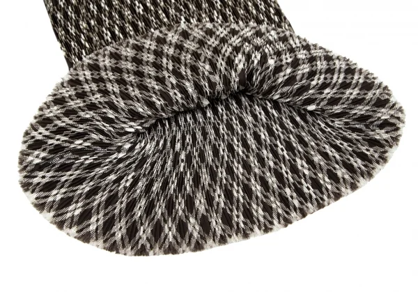 イッセイミヤケISSEY MIYAKE プリーツ切りっぱなしチェックスカート 茶オフL K-103454_006