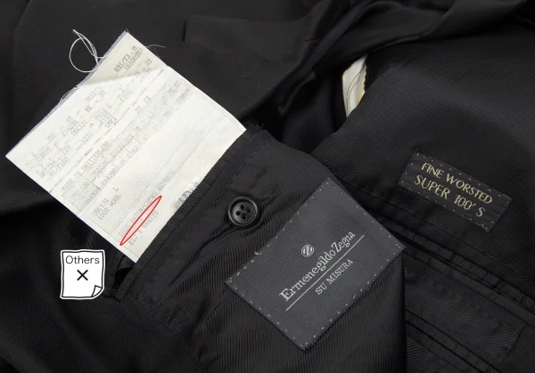 エルメネジルドゼニア ス ミズーラErmenegildo Zegna SU MISURA ウール3Bジャケット 黒XL位 K-103474_018