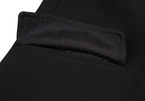 ヨウジヤマモト プールオムYohji Yamamoto POUR HOMME ウールギャバダブルラペルフライフロントコート 黒3 K-103485_009