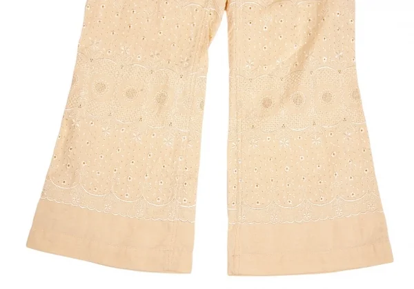 トリコ コムデギャルソンtricot COMME des GARCONS レース地クロップドリネンパンツ ベージュS K-103506_006