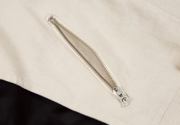 エイスA ファー切替リネン変形ライダースジャケット ベージュ1 K-103507_012