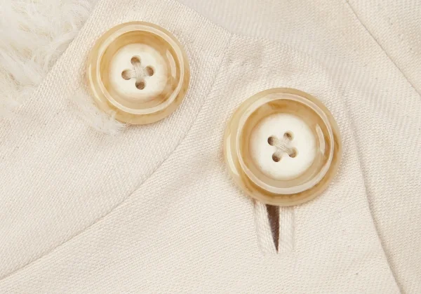 エイスA ファー切替リネン変形ライダースジャケット ベージュ1 K-103507_005