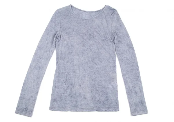 ワイズY's ウールピグメントダイニットソー 青2 K-103509_002