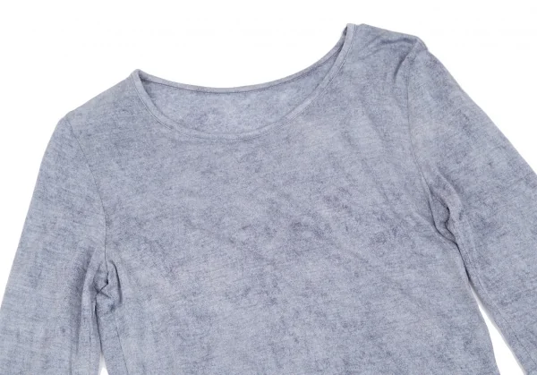 ワイズY's ウールピグメントダイニットソー 青2 K-103509_003