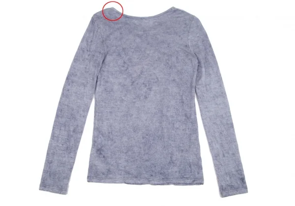 ワイズY's ウールピグメントダイニットソー 青2 K-103509_009