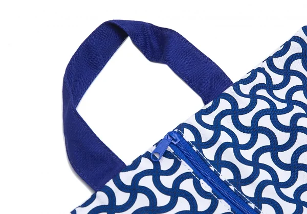 ビルケンシュトックBIRKENSTOCK ソールパターンプリントノベルティシューズケース 白青 K-103531_002