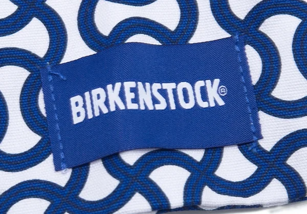ビルケンシュトックBIRKENSTOCK ソールパターンプリントノベルティシューズケース 白青 K-103531_005