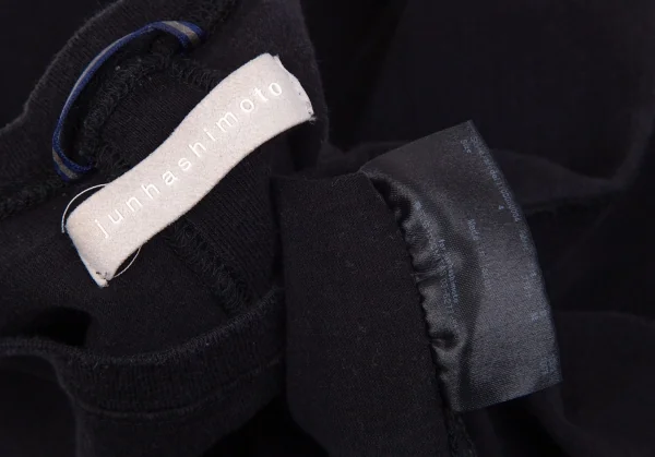 ジュンハシモトjunhashimoto コットン後ろ切替デザイン半袖Tシャツ 黒4 K-103535_009