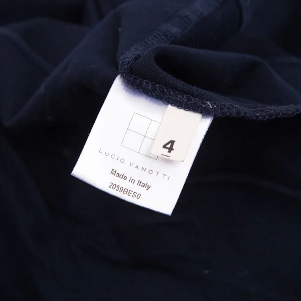 ルーチョバノッティLUCIO VANOTTI 衿二重デザイン半袖Tシャツ 紺白4 K-103536_010