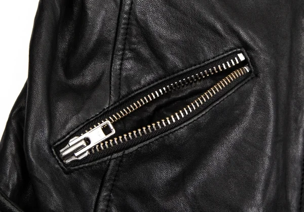 イザベルマランエトワールISABEL MARANT ETOILE レザーノーカラーライダースジャケット 黒38 K-103544_010