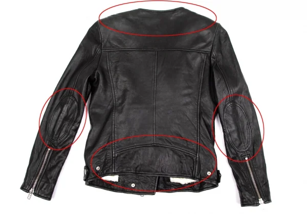 イザベルマランエトワールISABEL MARANT ETOILE レザーノーカラーライダースジャケット 黒38 K-103544_016