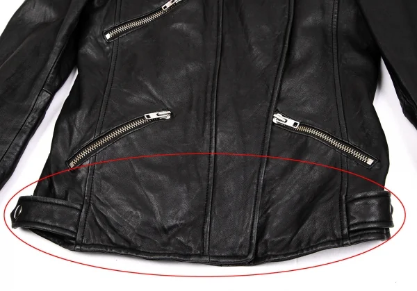 イザベルマランエトワールISABEL MARANT ETOILE レザーノーカラーライダースジャケット 黒38 K-103544_007