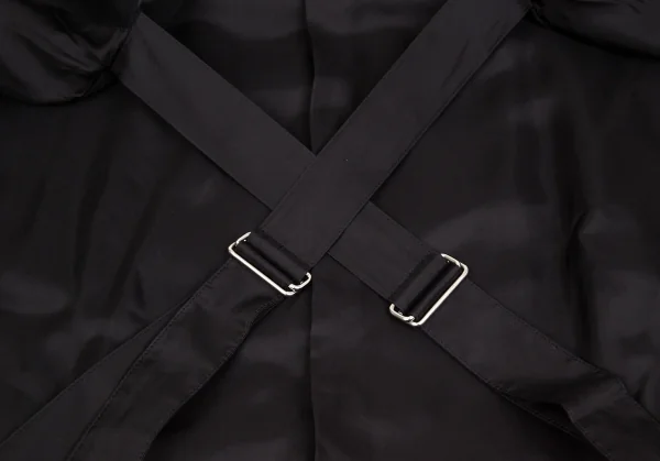 コムデギャルソン オムプリュスCOMME des GARCONS HOMME PLUS ロゴ総柄ドッキングポンチョコート 黒赤白L K-103559_007
