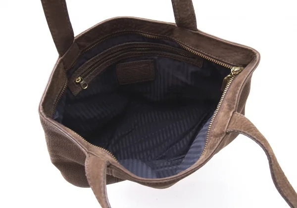 コーチCOACH シュリンクレザートートバッグ 焦げ茶 K-103579_014