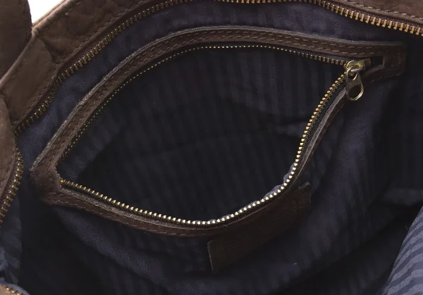 コーチCOACH シュリンクレザートートバッグ 焦げ茶 K-103579_015