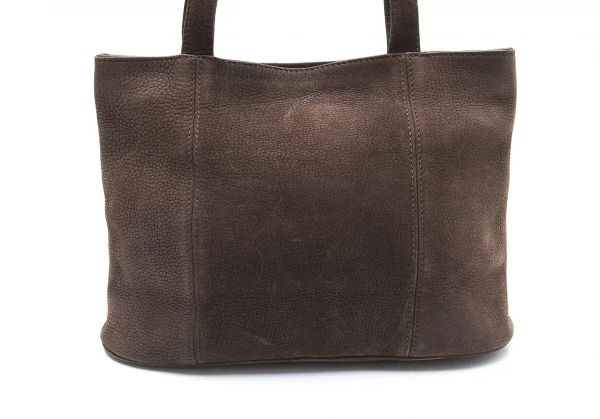 コーチCOACH シュリンクレザートートバッグ 焦げ茶 K-103579_002