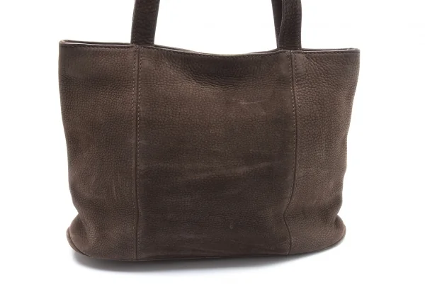 コーチCOACH シュリンクレザートートバッグ 焦げ茶 K-103579_005