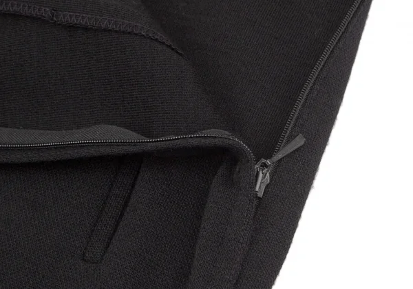 ソニアリキエルSONIA RYKIEL ウールロゴ金ボタンサイドジップワイドパンツ 黒40 K-103580_004