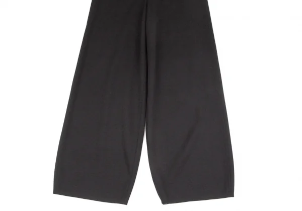 ソニアリキエルSONIA RYKIEL ウールロゴ金ボタンサイドジップワイドパンツ 黒40 K-103580_007