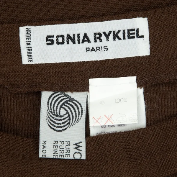 ソニアリキエルSONIA RYKIEL ウールバックジップスカート 茶40 K-103583_014