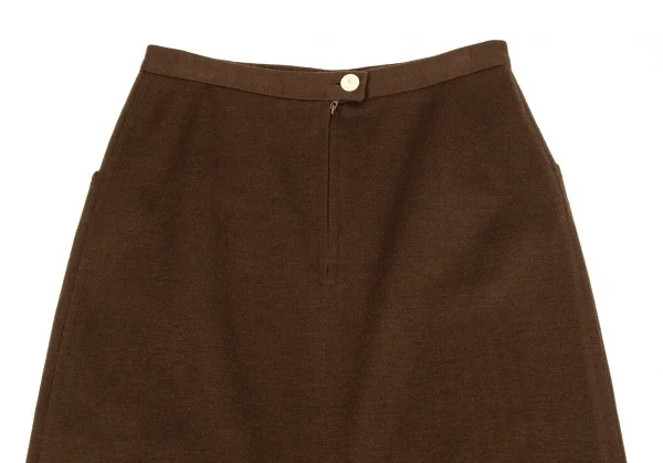 ソニアリキエルSONIA RYKIEL ウールバックジップスカート 茶40 K-103583_009