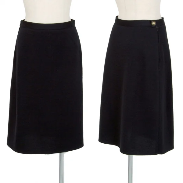 ソニアリキエルSONIA RYKIEL ウール台形スカート 黒38 K-103585_001