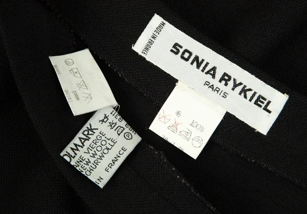 ソニアリキエルSONIA RYKIEL ウール台形スカート 黒38 K-103585_014