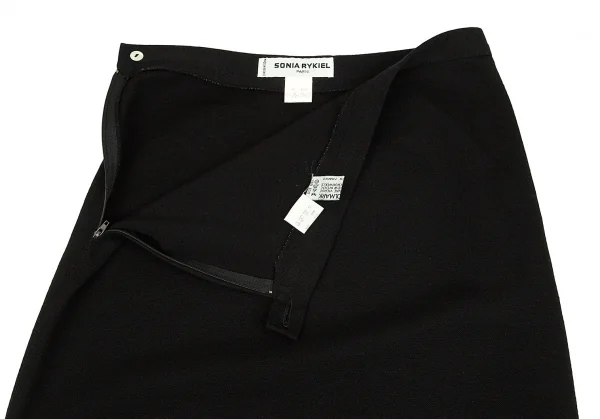 ソニアリキエルSONIA RYKIEL ウール台形スカート 黒38 K-103585_005