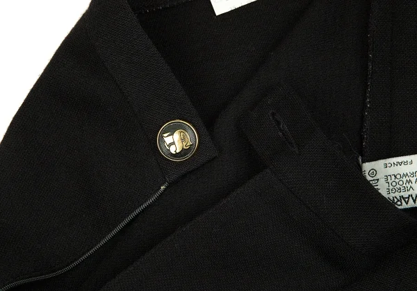 ソニアリキエルSONIA RYKIEL ウール台形スカート 黒38 K-103585_007