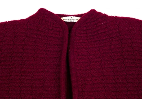 ヴァレンチノVALENTINO GARAVANI ウールノーカラーボタンレスニットセットアップ エンジ42 K-103592_003