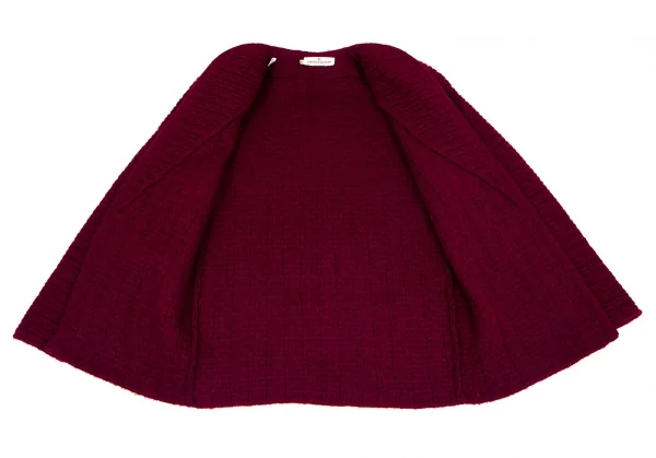 ヴァレンチノVALENTINO GARAVANI ウールノーカラーボタンレスニットセットアップ エンジ42 K-103592_007