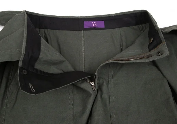 タケシコウサカバイ ワイズ ピンクレーベルTAKESHI KOSAKA by Y's Pink Label ミリタリーショートパンツラップスカート カーキ1 K-103602_009