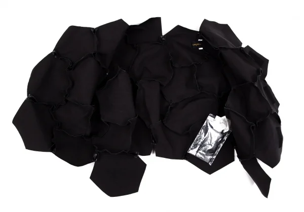 コムデギャルソンCOMME des GARCONS パイソン型押しサッカーボールデザイン切替フェイクレザージャケット 黒S K-103615_008