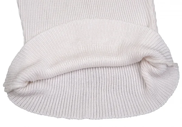 フェンディシメFENDISSIME レーヨンクルーネック半袖ニット 白38 K-103635_008