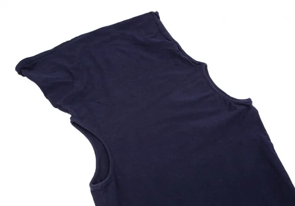 アツロウタヤマA/T アシンメトリーデザインタートルネックストレッチノースリーブ 紺M位 K-103637_010