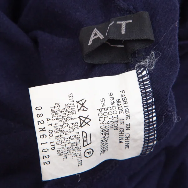 アツロウタヤマA/T アシンメトリーデザインタートルネックストレッチノースリーブ 紺M位 K-103637_012