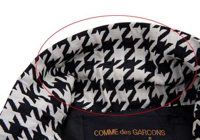 コムデギャルソンCOMME des GARCONS 千鳥柄デザインジャケット 黒白S