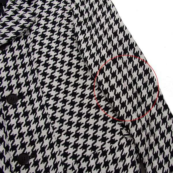 コムデギャルソンCOMME des GARCONS 千鳥柄デザインジャケット 黒白S
