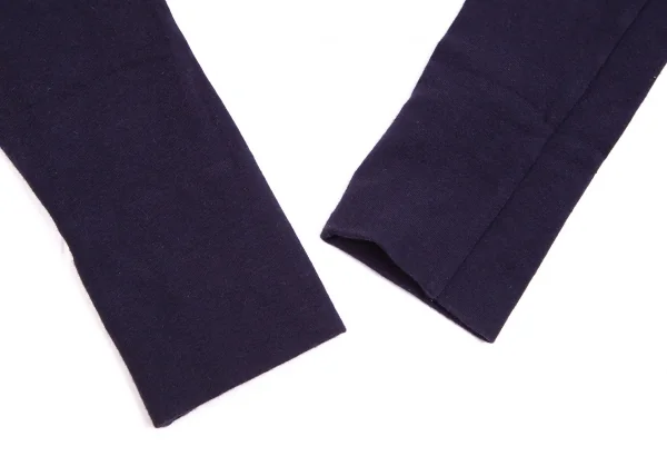 ジジリgigli コットン裾デザインボタンレスストレッチショートカーディガン 紺38(M) K-103640_010