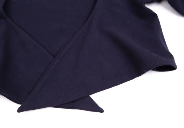 ジジリgigli コットン裾デザインボタンレスストレッチショートカーディガン 紺38(M) K-103640_006