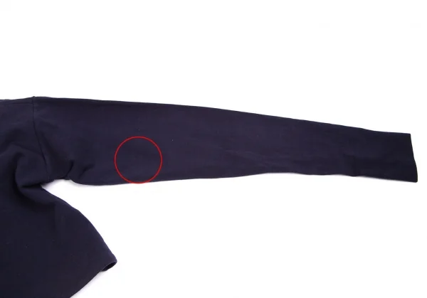 ジジリgigli コットン裾デザインボタンレスストレッチショートカーディガン 紺38(M) K-103640_008